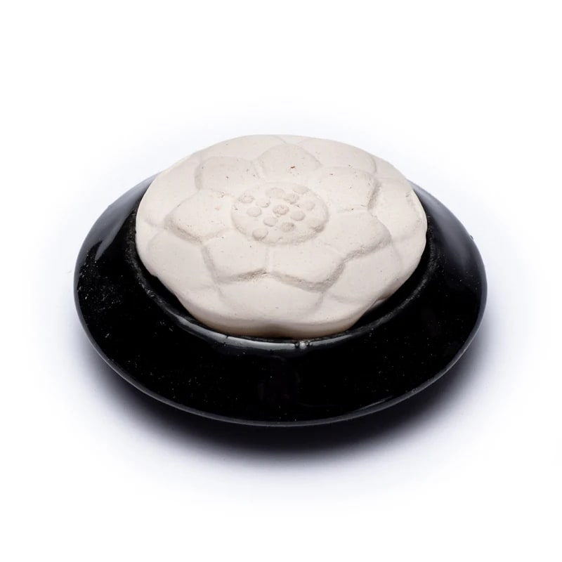 Difuzor aromaterapie din ceramica - Floare de Lotus negru